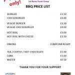 Bures Scouts – S2C22 BBQ Menu